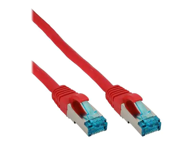 InLine - Patch-Kabel - RJ-45 (M) zu RJ-45 (M) - 1.5 m - SFTP, PiMF - CAT 6a - geschirmt, halogenfrei, ohne Haken - Rot