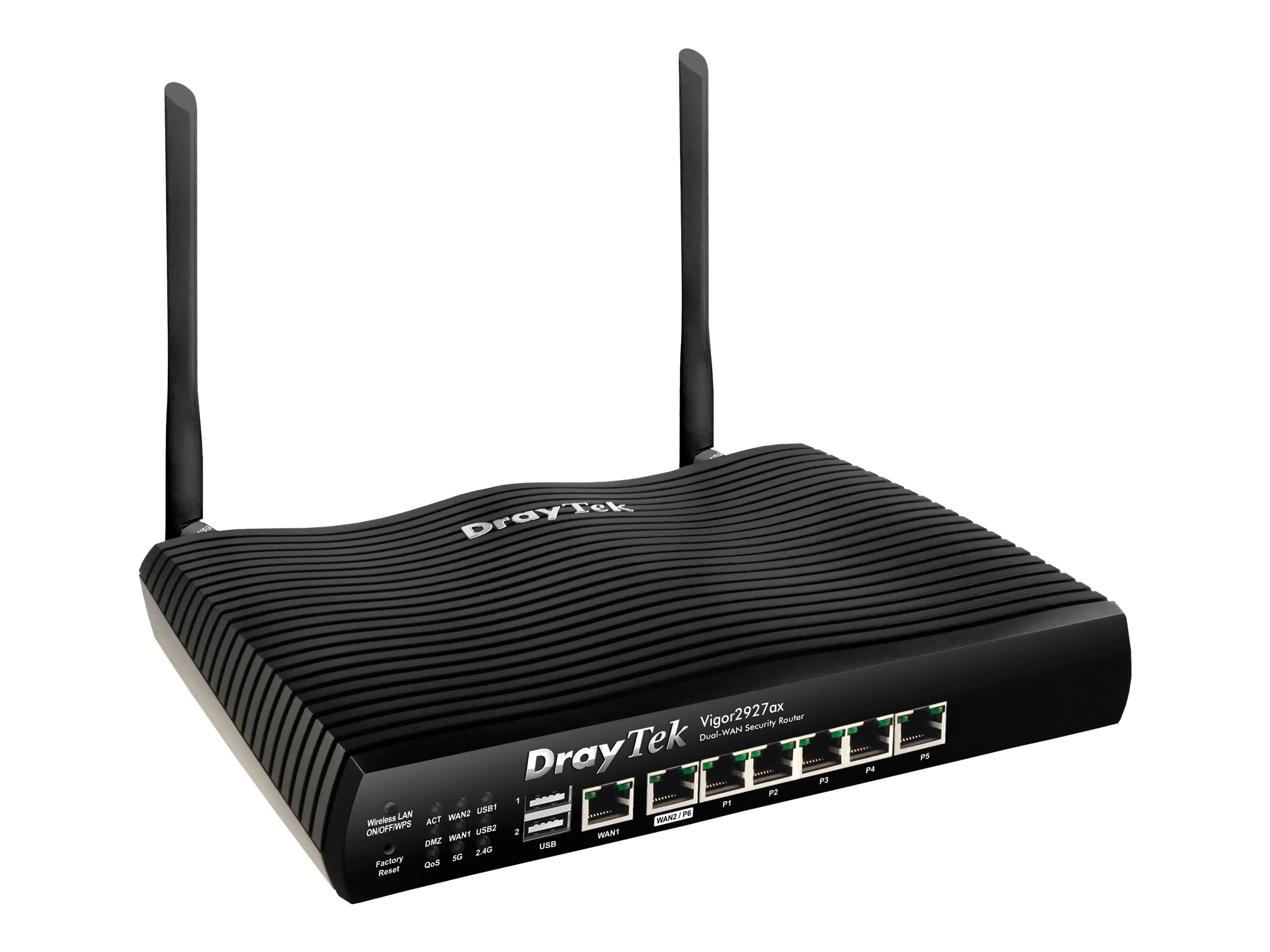 Draytek Vigor 2927ax - Wireless Router Switch mit 6 Ports - 1GbE - WAN-Ports: 2 - Wi-Fi 6 - Dual-Band