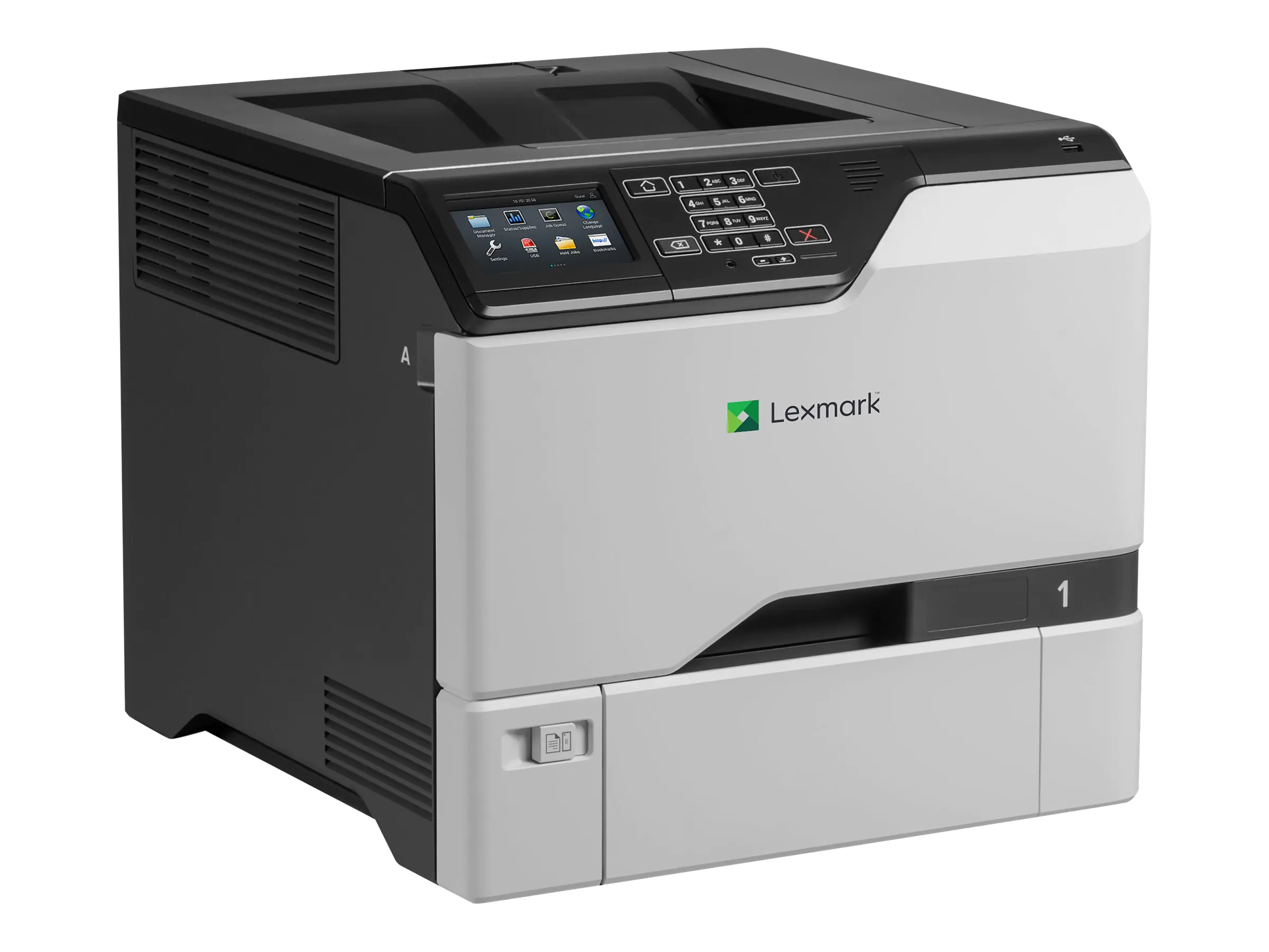 Lexmark CS725de - Drucker - Farbe - Duplex - Laser - A4/Legal - 1200 x 1200 dpi - bis zu 47 Seiten/Min. (einfarbig)/ bis zu 47 Seiten/Min. (Farbe) - Kapazität: 650 Blätter - USB 2.0, Gigabit LAN, USB 2.0-Host