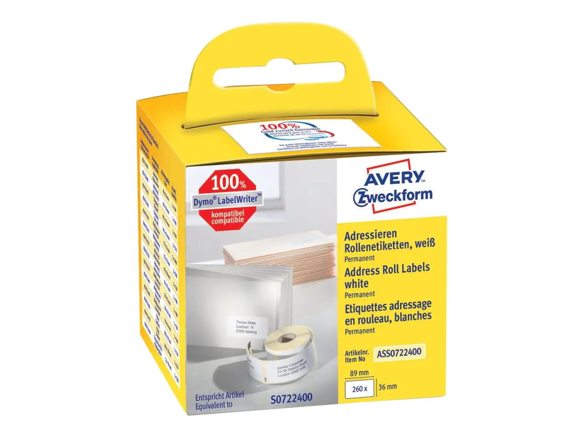 Avery Zweckform Etikett ASS0722400 89x36mm 260 St./Rl.
