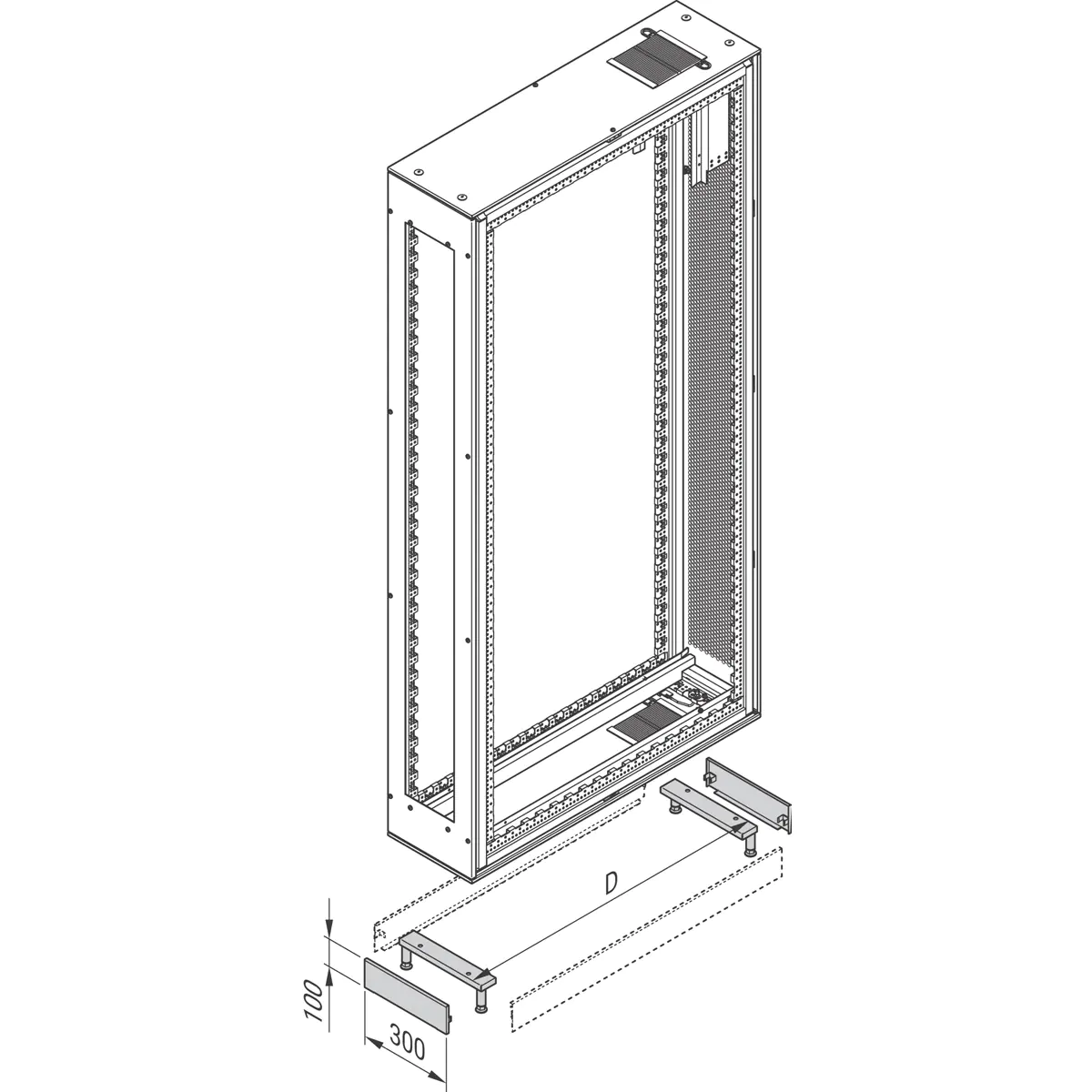 SCHROFF 23130507 19 Zoll Netzwerkschrank-Sockel