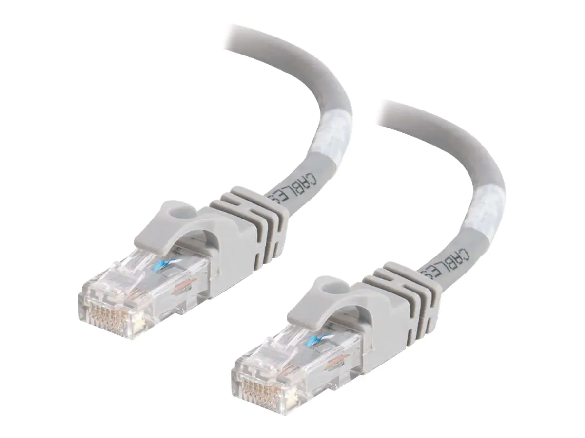 C2G Cat6 Booted Unshielded (UTP) Network Patch Cable - Patch-Kabel - RJ-45 (M) zu RJ-45 (M) - 30 cm - UTP - CAT 6 - geformt, ohne Haken, verseilt - Grau