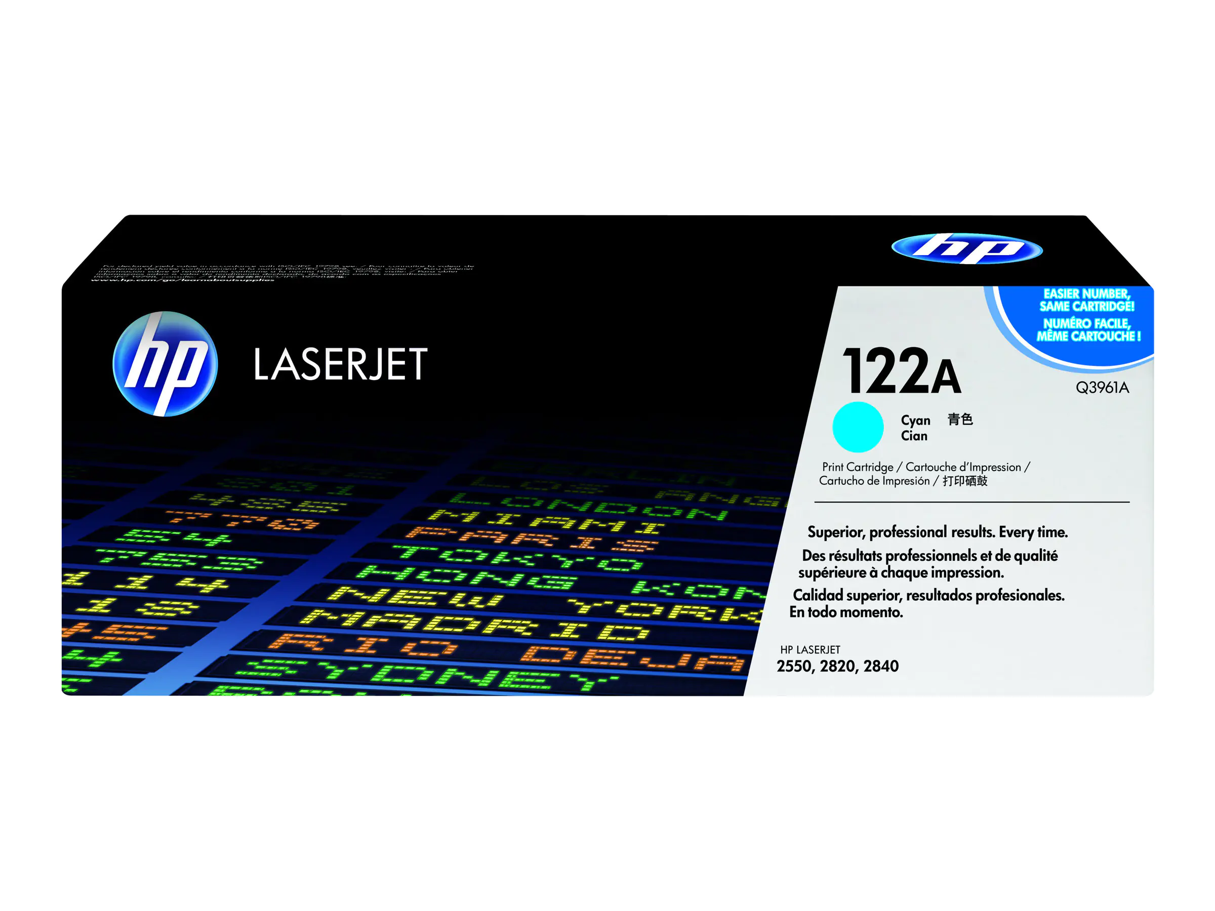 HP 122A - Cyan - Original - LaserJet - Tonerpatrone (Q3961A) - für Color LaserJet 2550L, 2550Ln, 2550n, 2820, 2830, 2840