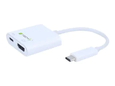 Techly - Externer Videoadapter - USB-C 3.1 - HDMI, USB-C - weiß