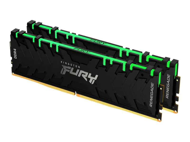 Kingston FURY Renegade RGB - DDR4 - Kit - 32 GB: 2 x 16 GB - DIMM 288-PIN - 3200 MHz / PC4-25600 - CL16 - 1.35 V - ungepuffert - non-ECC - Schwarz