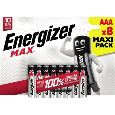 Energizer® Batterie Max AAA/Micro LR03 Alkaline 1,5V 8 St./Pack.