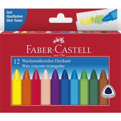 Faber-Castell Wachsmalstift 2 x 12 cm (Ø x L) farbig sortiert 12 St./Pack. Faber-Castell Wachsmalstift 2 x 12 cm (Ø x L) farbig sortiert 12 St./Pack.