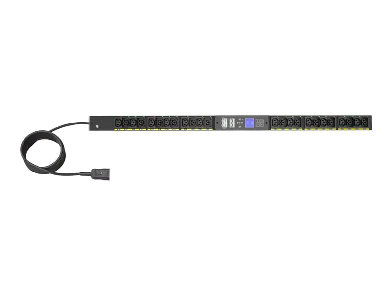Eaton G4 - Stromverteilungseinheit (Rack - einbaufähig) - mit Schaltung - Wechselstrom 200-240 V - 3.7 kW - 1-phasig - Ethernet 10/100/1000, serial - Eingabe, Eingang IEC 60320 C20 16A - Ausgangsanschlüsse: 24 (12 x IEC 60320 C13, 12 x IEC 60320 C39) - 3