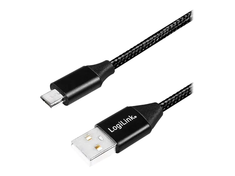 LogiLink - USB-Kabel - USB (M) zu Micro-USB Typ B (M) - USB 2.0 - 30 cm - Schwarz