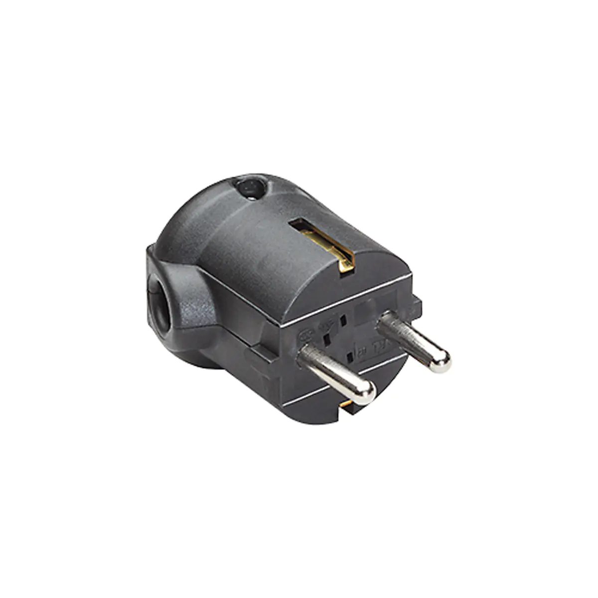 Bachmann Schutzkontaktstecker Winkel schwarz bruchfest montierbar IP 20 Bachmann Schutzkontaktstecker Winkel schwarz bruchfest montierbar IP 20