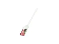 LogiLink PrimeLine - Patch-Kabel - RJ-45 (M) zu RJ-45 (M) - 1.5 m - SFTP, PiMF - CAT 6 - halogenfrei, ohne Haken - weiß
