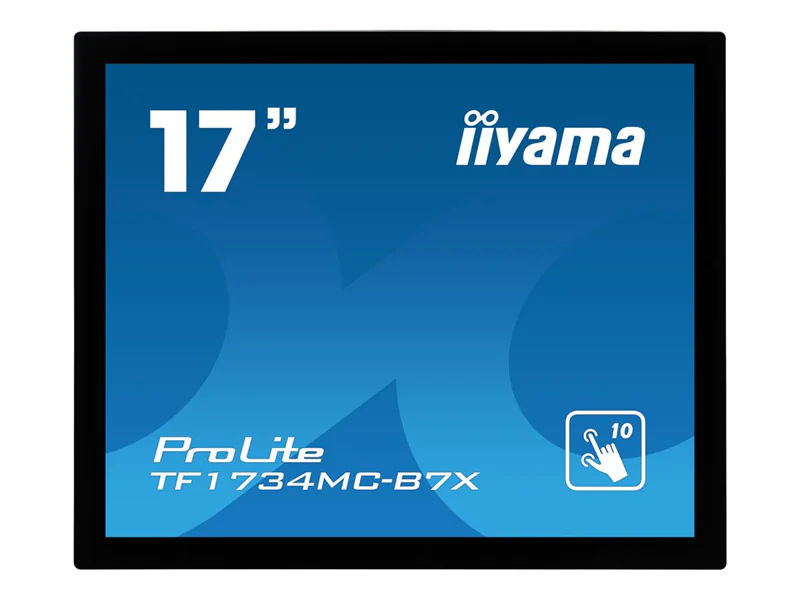 iiyama ProLite TF1734MC-B7X - LED-Monitor - 43 cm (17") - offener Rahmen - Touchscreen - 1280 x 1024 - IPS - 350 cd/m² - 1000:1 - 5 ms - HDMI, VGA, DisplayPort - Schwarz