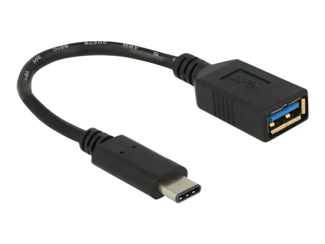 DeLOCK - USB-Adapter - USB Typ A (W) bis USB-C (M) - USB 3.1 - 15 cm - Schwarz DeLOCK - USB-Adapter - USB Typ A (W) bis USB-C (M) - USB 3.1 - 15 cm - Schwarz