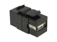 DeLOCK Keystone module USB 2.0 A female > USB 2.0 B female - Modulare Eingabe - USB-Typ B, USB Type A - Schwarz
