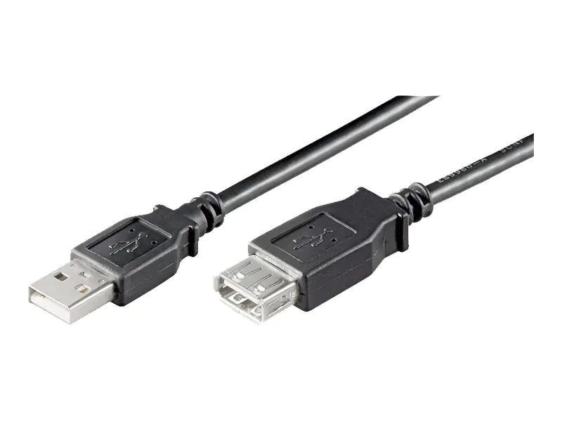 goobay - USB-Verlängerungskabel - USB (W) zu USB (M) - USB 2.0 - 5 m - Schwarz