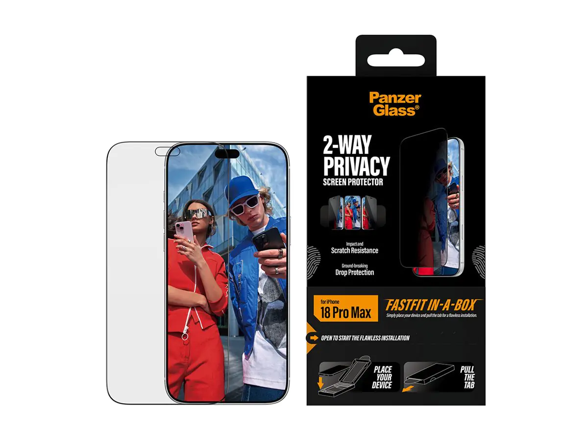 PanzerGlass Bildschirmschutz für Handy - ultra-breite Passform mit FASTFIT IN-A-BOX PG14695