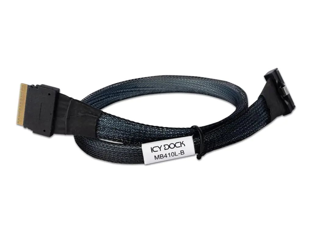 Icy Dock MB410L-B - MCIO 8i SFF-TA-1016 zu SlimSAS SFF-8654 Kabel– 50cm