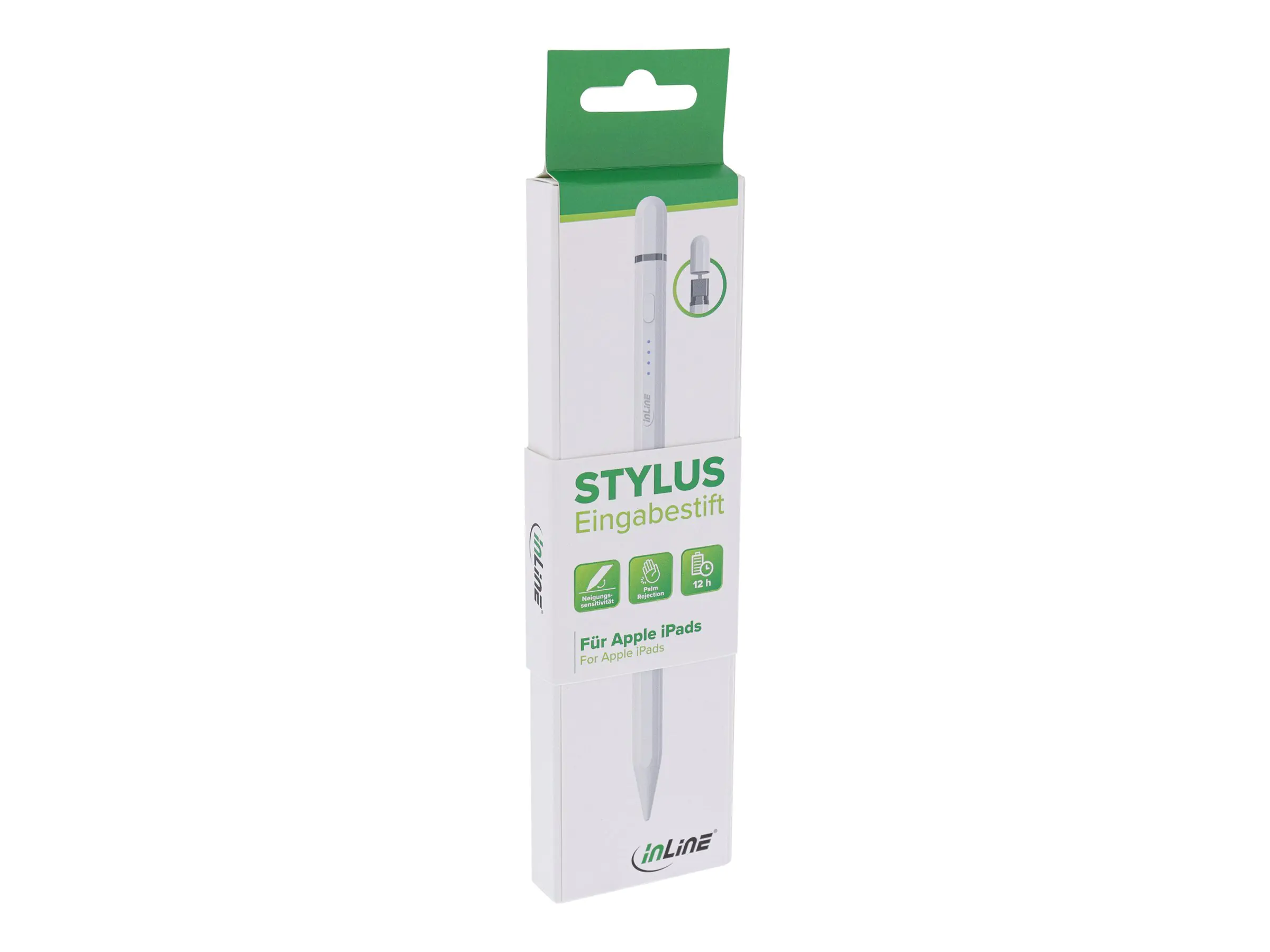 InLine - Aktiver Stylus - mit Batterie - weiß - Hängebox