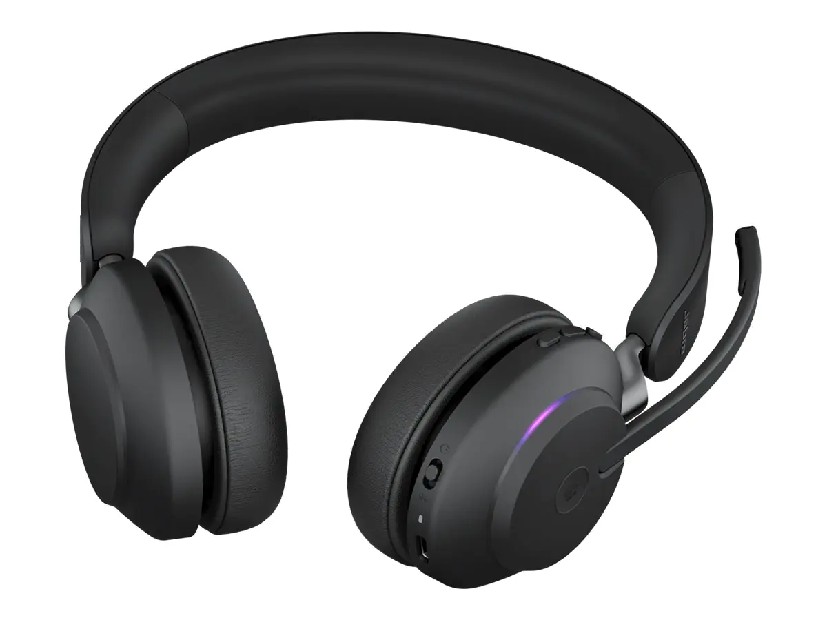 Jabra Evolve2 65 MS Stereo - Headset - On-Ear - Bluetooth - kabellos - USB-A - Geräuschisolierung - Schwarz - Zertifiziert für Microsoft Teams Jabra Evolve2 65 MS Stereo - Headset - On-Ear - Bluetooth - kabellos - USB-A - Geräuschisolierung - Schwarz - Zertifiziert für Microsoft Teams