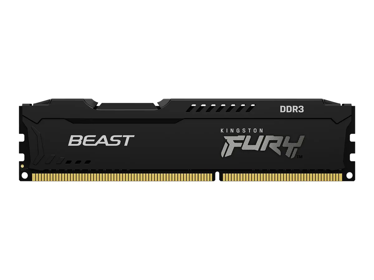 Kingston FURY Beast - DDR3 - Modul - 4 GB - DIMM 240-PIN - 1600 MHz / PC3-12800 - CL10 - 1.5 V - ungepuffert - non-ECC - Schwarz