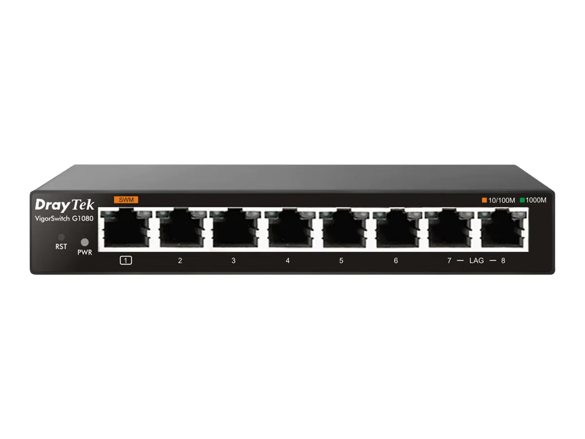 Draytek VigorSwitch G1080 - Switch - managed - 8 x 10/100/1000 - Desktop