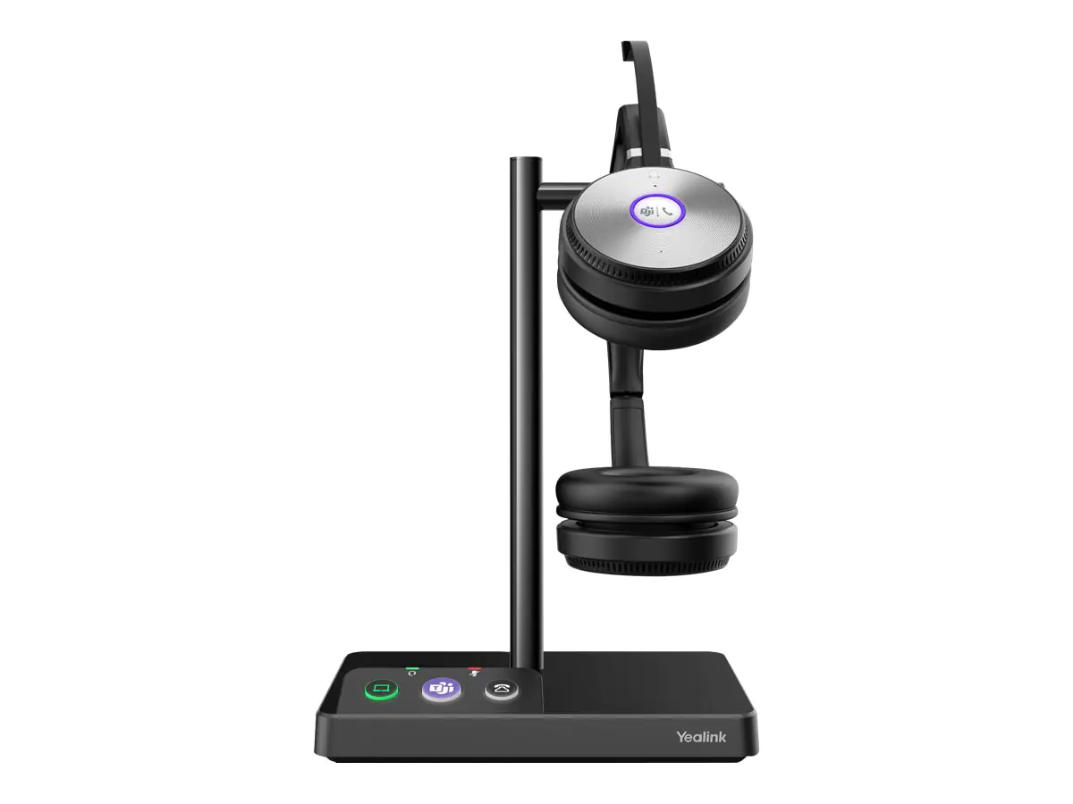Yealink WH62 Dual - Für Microsoft Teams - Headset - On-Ear - DECT - kabellos - Zertifiziert für Microsoft Teams
