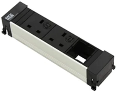Bachmann POWER FRAME - Steckdosenleiste - Eingabe, Eingang GST18i3 - Ausgangsanschlüsse: 2 - 10 cm - Großbritannien und Nordirland - Schwarz
