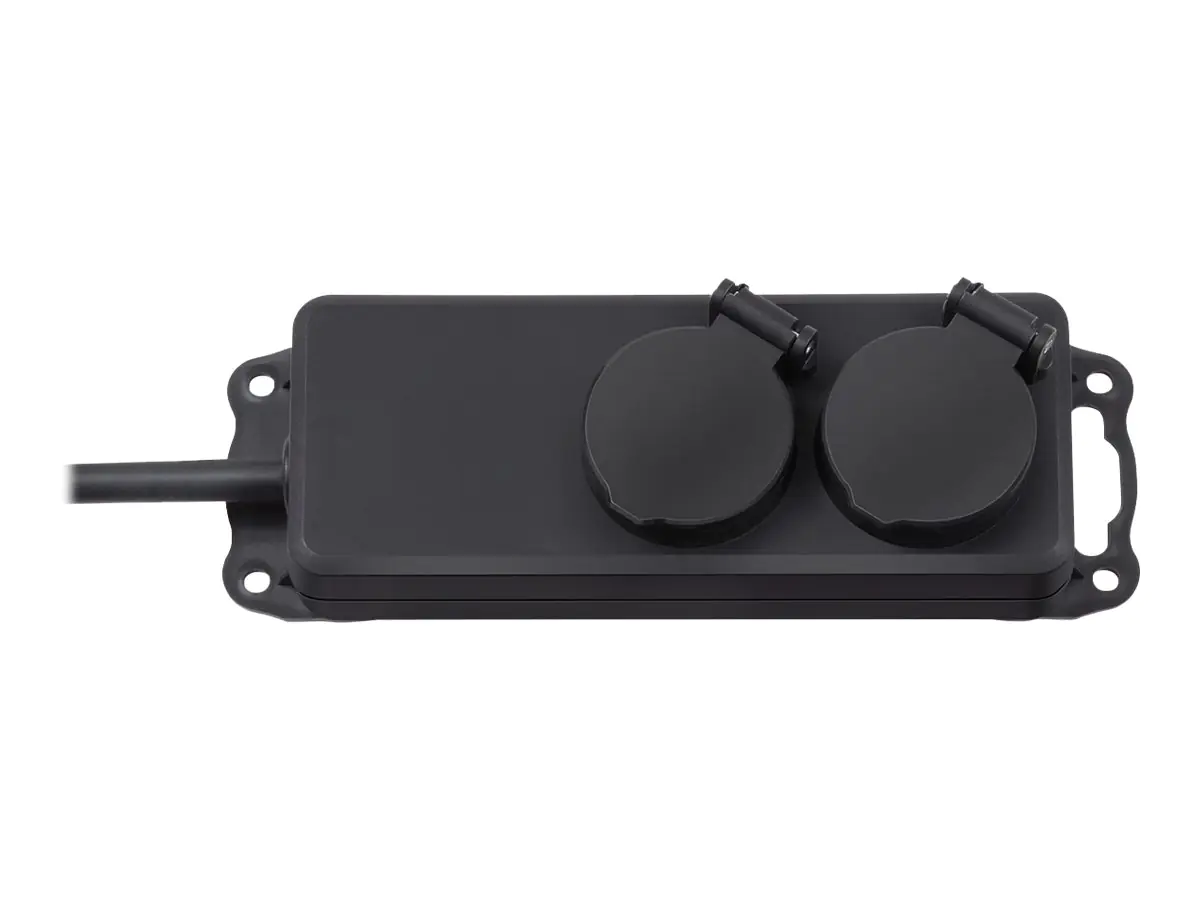 Brennenstuhl Extension socket IP44 2-way black 2m H07RN-F 3G1,5 - Steckdosenleiste - Wechselstrom 230 V - Ausgangsanschlüsse: 2 - 2 m Schnur