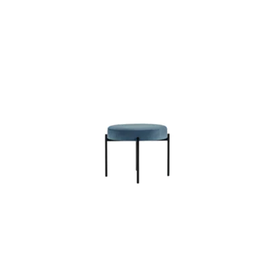 PAPERFLOW Hocker GAIA rund Stoff sw/bl GBRT.01.06