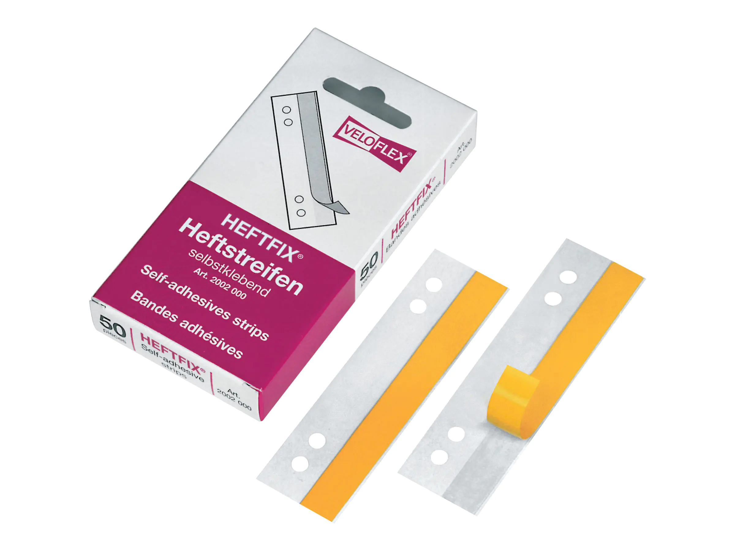 Veloflex HEFTFIX - Broschürenablageleiste - Glasklar (Packung mit 50) 2002000