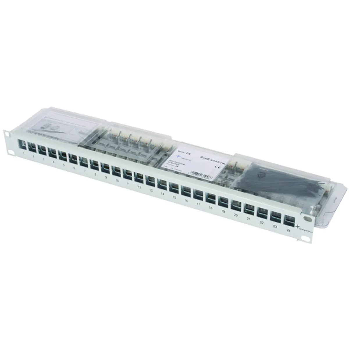 Telegärtner Karl Gärtner Telegärtner - Patch Panel - Rack montierbar - CAT 6a - RJ-45 X 24 - He