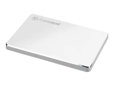 Transcend StoreJet 25C3S - Festplatte - 1 TB - extern (tragbar) - 2.5" (6.4 cm) - USB 3.1 Gen 1 (USB-C Steckverbinder) - Silber