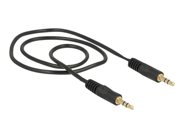 Delock - Audiokabel - mini-phone stereo 3.5 mm männlich zu mini-phone stereo 3.5 mm männlich - 50 cm - Schwarz