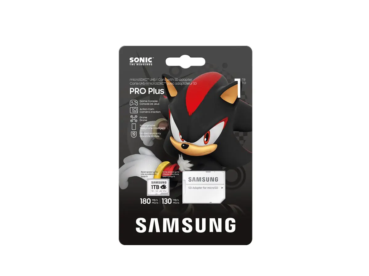 Samsung PRO Plus MB-MD1T0SA - Sonic the Hedgehog Flash-Speicherkarte (microSDXC-an-SD-Adapter inbeg