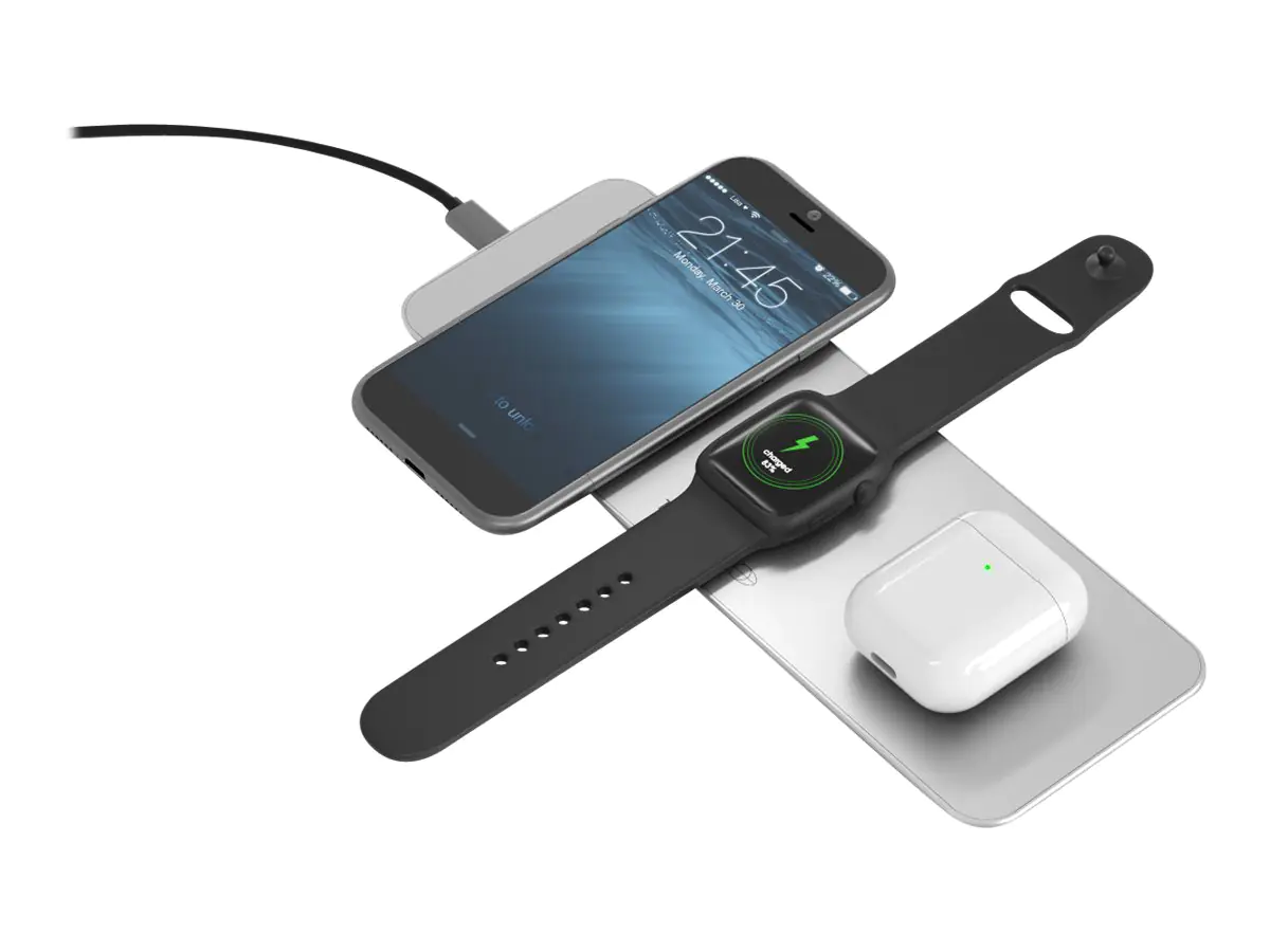 TerraTec ChargeAIR All - Induktive Ladematte - 10 Watt - 1.25 A - für Apple AirPods (1. Generation, 2. Generation) 285807