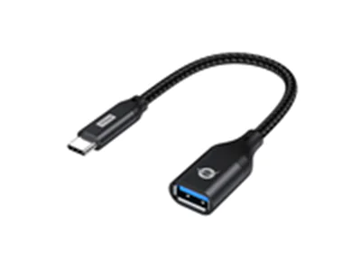 Conceptronic - USB-Kabel - 24 pin USB-C (M) zu USB Typ A (W) - USB 3.2 Gen 2 - 3 A - 20 cm - USB On-The-Go (OTG), bis zu 10 Gbps Datentransferrate - Schwarz