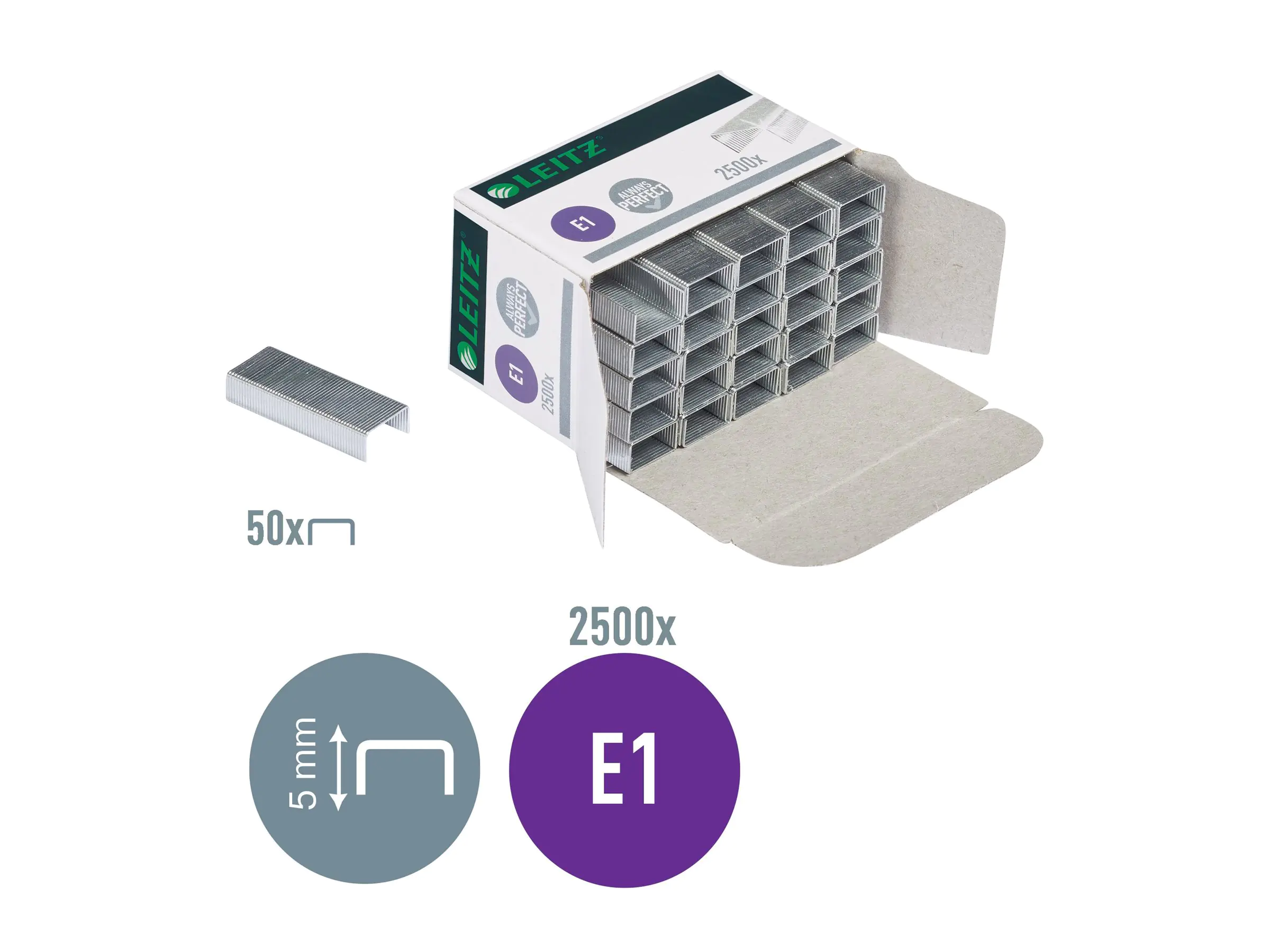 Esselte Leitz Electric e1 - Heftklammern - 4 mm - Verzinkter 55680000