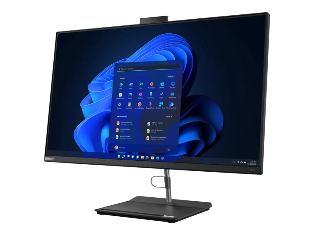 Lenovo ThinkCentre neo 30a 27 12CB - All-in-One (Komplettlösung) - mit Monitorständer - Core i7 1260P / 2.1 GHz - RAM 16 GB - SSD 512 GB - TCG Opal Encryption 2, NVMe - Intel Iris Xe Grafikkarte - GigE - WLAN: 802.11a/b/g/n/ac/ax, Bluetooth 5.1 - Win 11 P