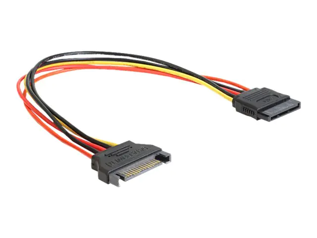 Delock Spannungsversorgungs-Verlängerungskabel - SATA-Stromstecker (W) 60131