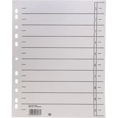 Soennecken Trennblatt oeco DIN A4 Recyclingkarton grau schwarz 100 St./Pack. Soennecken Trennblatt oeco DIN A4 Recyclingkarton grau schwarz 100 St./Pack.