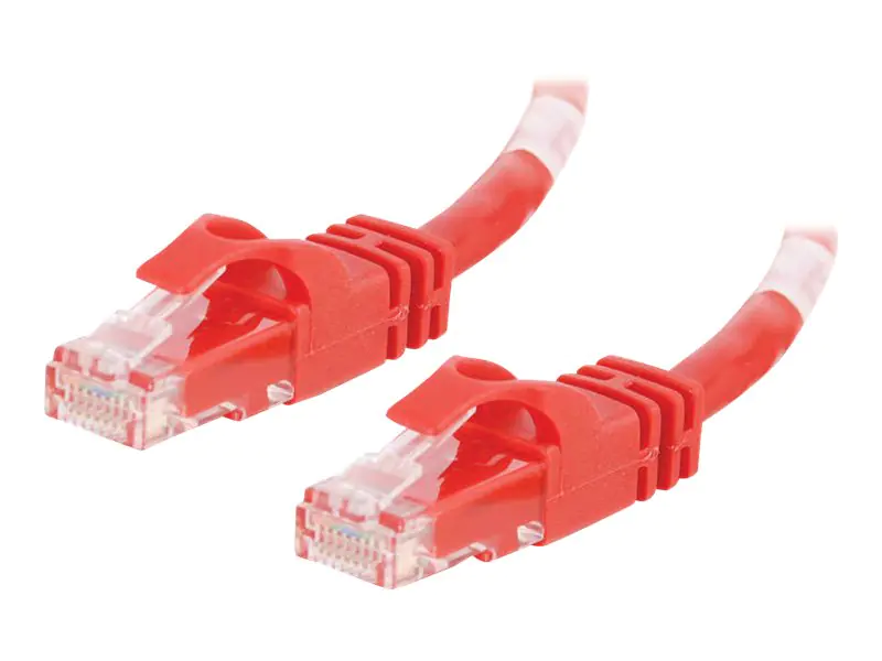 C2G Cat6 Booted Unshielded (UTP) Network Patch Cable - Patch-Kabel - RJ-45 (M) zu RJ-45 (M) - 50 cm - UTP - CAT 6 - geformt, ohne Haken, verseilt - Rot
