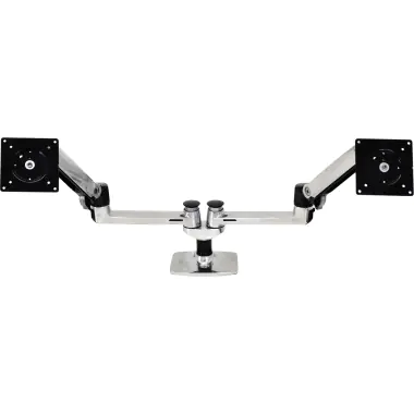 Ergotron LX Dual Side-by-Side Arm - Befestigungskit (Spannbefestigung für Tisch, Tischplattenbohrung, Stange, 2 Gelenkarme, 2 Erweiterungsklammern, T-Halterung, Basis) - Patentierte Constant Force Technologie - für 2 LCD-Displays - Aluminium, Stahl - Poli Ergotron LX Dual Side-by-Side Arm - Befestigungskit (Spannbefestigung für Tisch, Tischplattenbohrung, Stange, 2 Gelenkarme, 2 Erweiterungsklammern, T-Halterung, Basis) - Patentierte Constant Force Technologie - für 2 LCD-Displays - Aluminium, Stahl - Poli