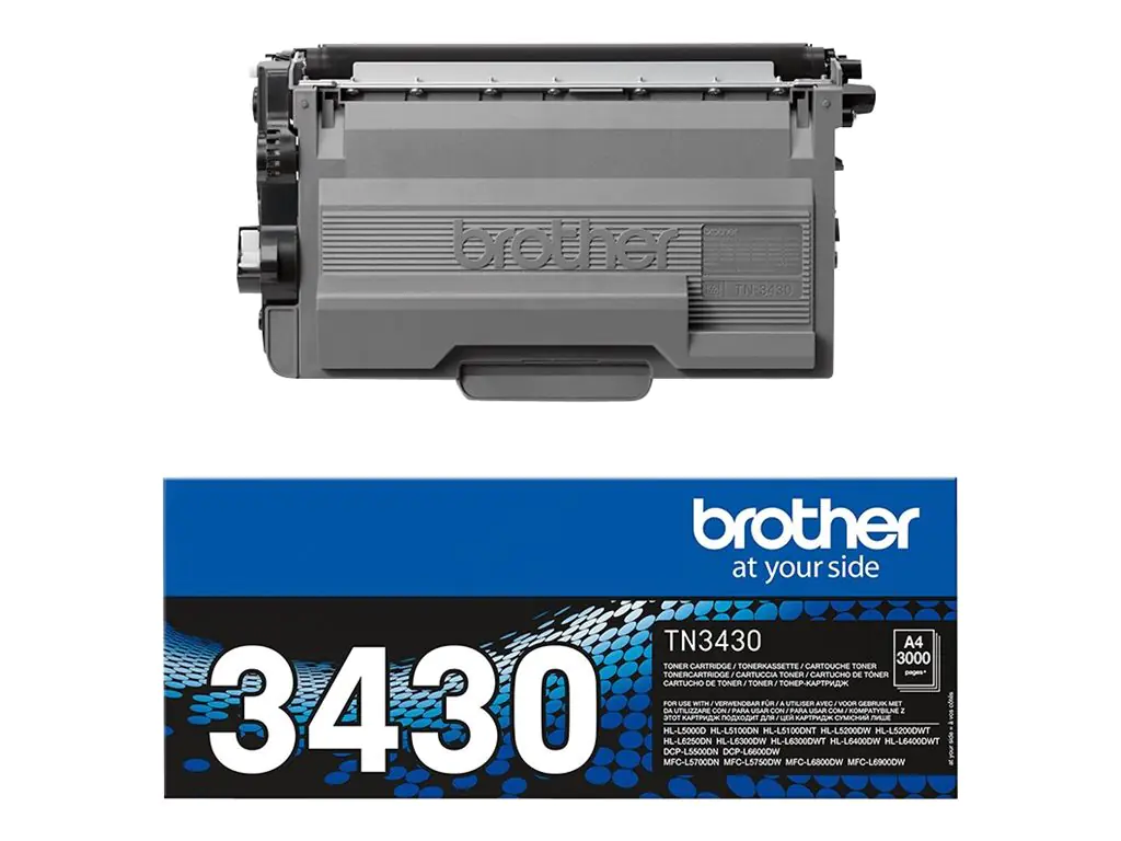 Brother TN3430 - Schwarz - Original - Tonerpatrone - für Brother HL-L5000, L5050, L5100, L5200, L6450, MFC-L5700, L5750, L6800, L6900, L6950, L6970