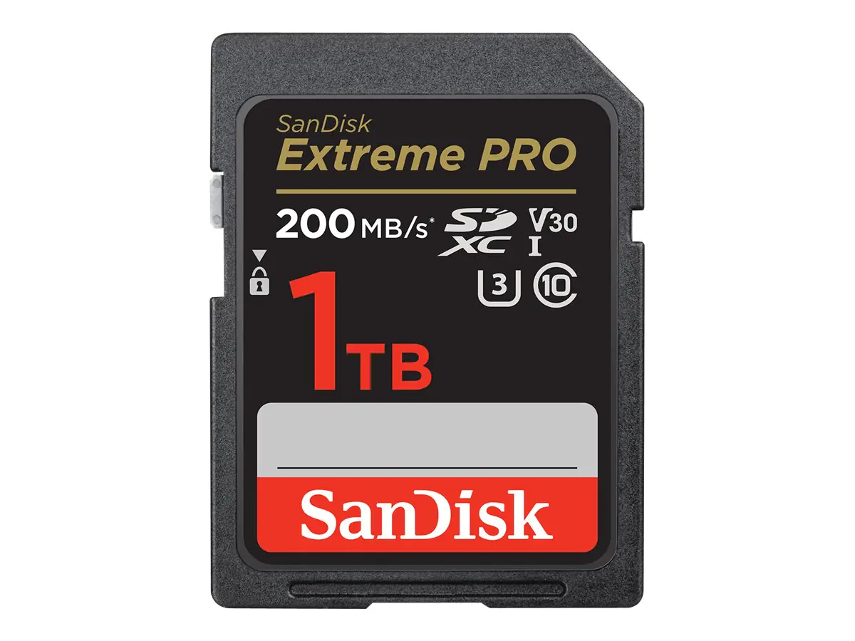 SanDisk Extreme Pro - Flash-Speicherkarte - 1 TB - Video Class V30 / UHS-I U3 / Class10 - SDXC UHS-I SanDisk Extreme Pro - Flash-Speicherkarte - 1 TB - Video Class V30 / UHS-I U3 / Class10 - SDXC UHS-I