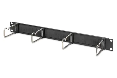 Digitus DN-97669 - Kabelmanagementplatte mit Ringen - Rack montierbar - Schwarz, RAL 9005 - 1U - 48.3 cm (19")