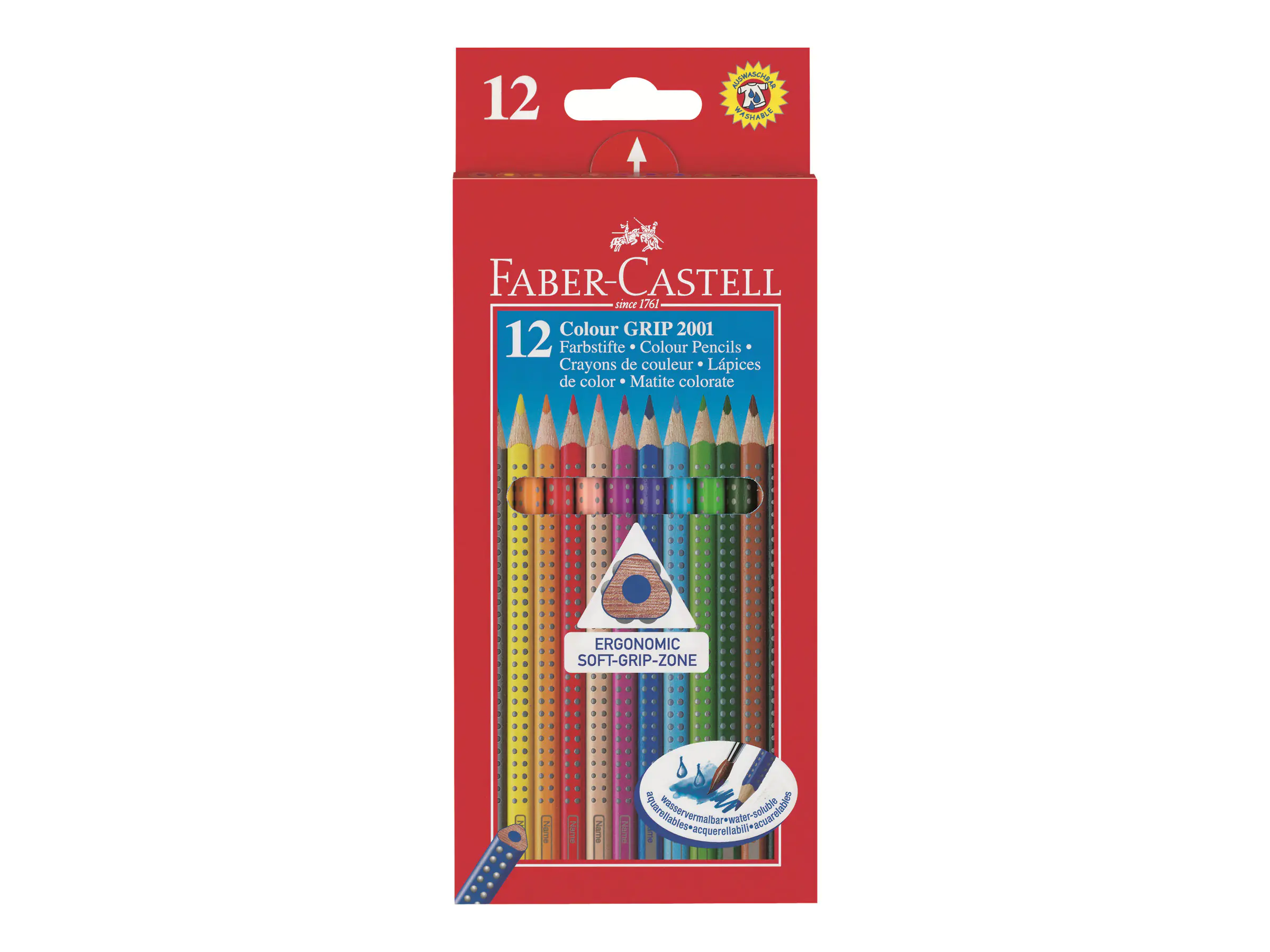 Faber-Castell Farbstift Colour GRIP 112412 farbig 12 St./Pack.
