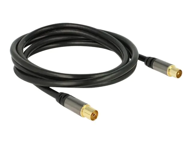Delock - Antennenkabel - UHF-Steckverbinder weiblich zu UHF-Steckverbinder männlich - 2 m - Koax - Schwarz