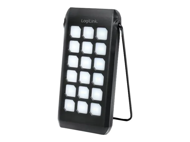 LogiLink Solar-Powerbank - Taschenlampe - Li-Pol - 10000 mAh - 18 Watt - 3 A - QC 3.0, PD 2.0, Ultra Fast Charge - 2 Ausgabeanschlussstellen (USB, USB-C) PA0273