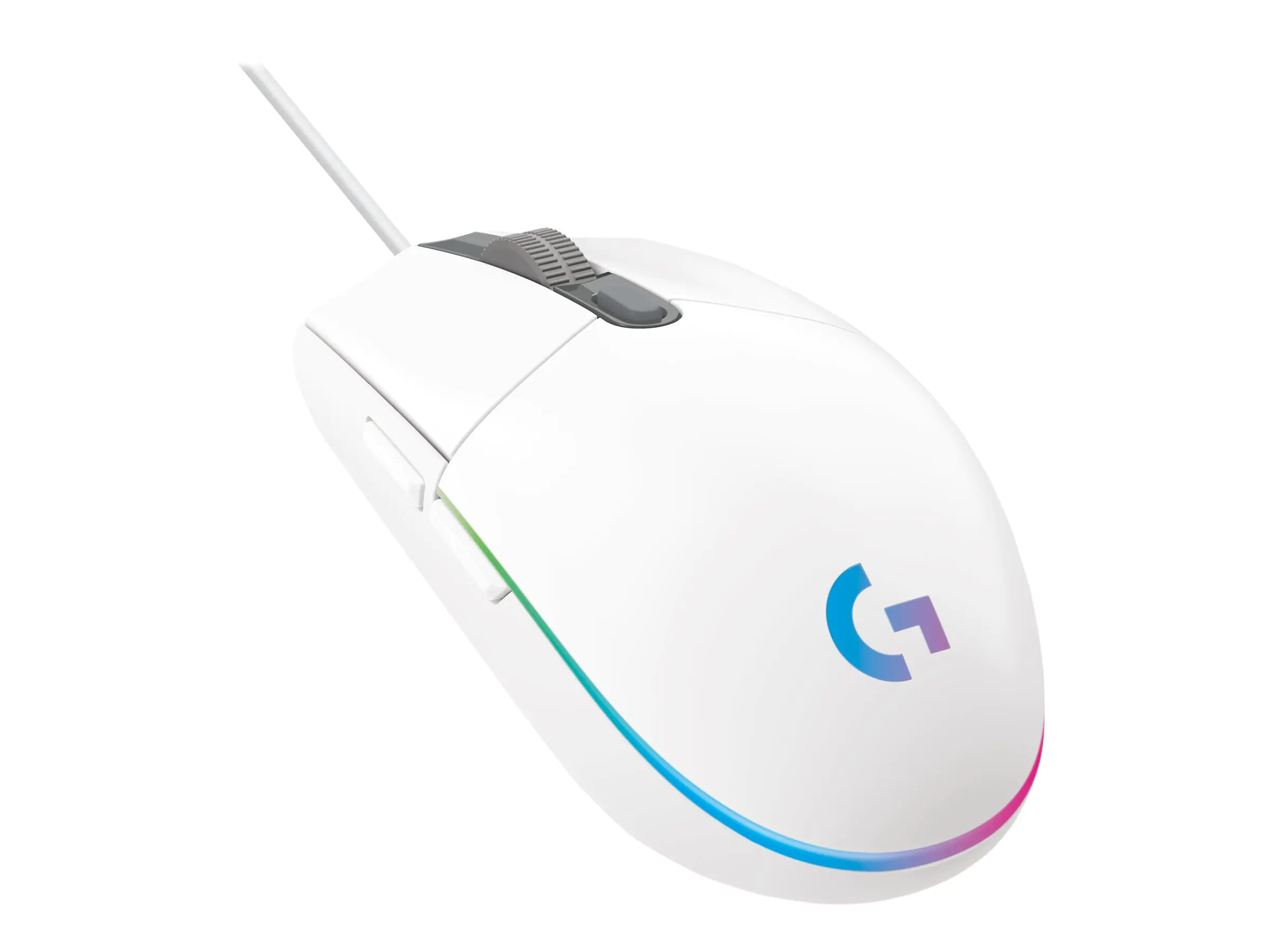 Logitech Gaming Mouse G203 LIGHTSYNC - Maus - optisch - 6 Tasten - kabelgebunden - USB - weiß