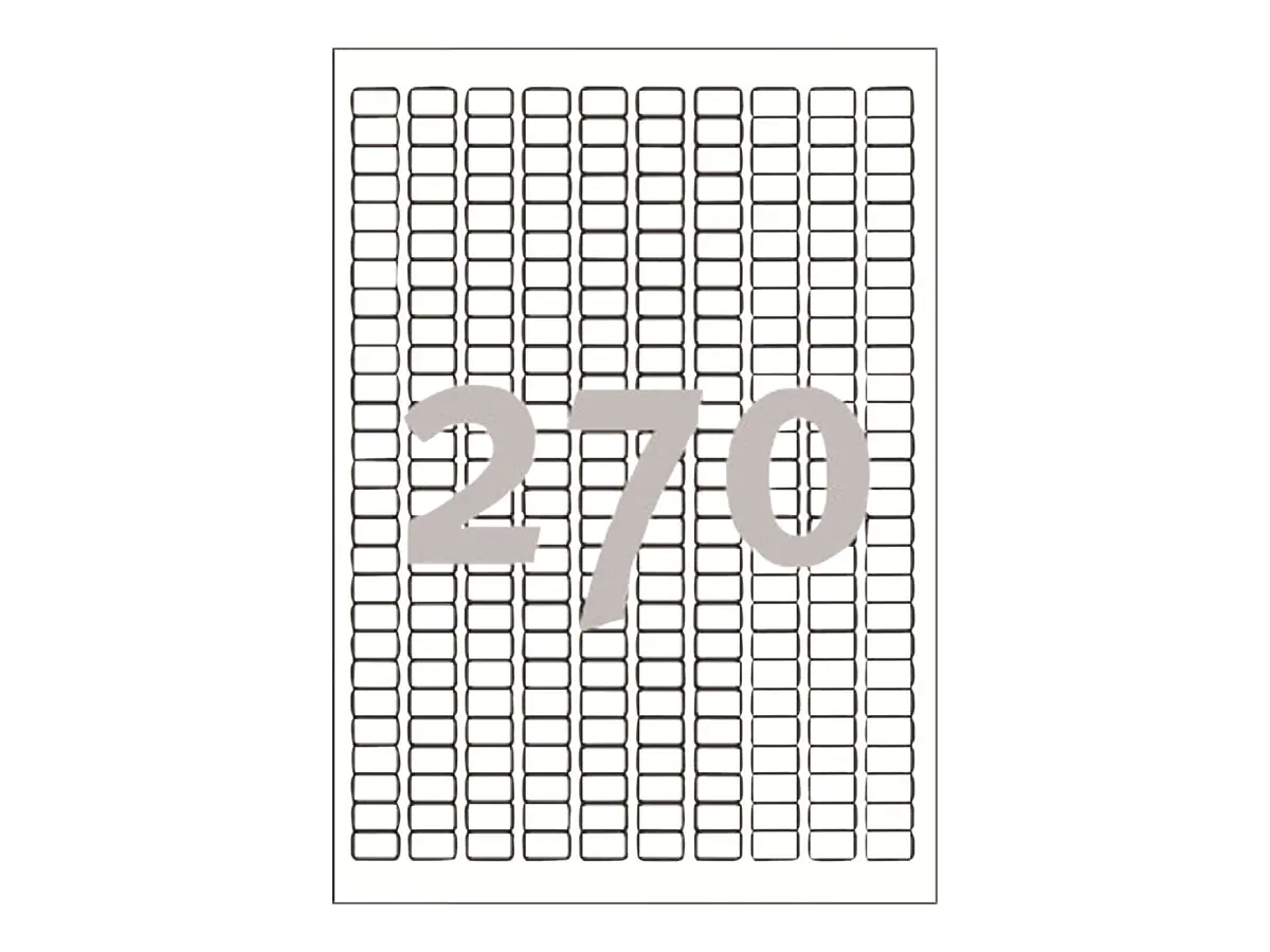 ZWECKFORM Etikett 17,8mmx10mm Pack á 67 50 Etiketten Inkjet weiss